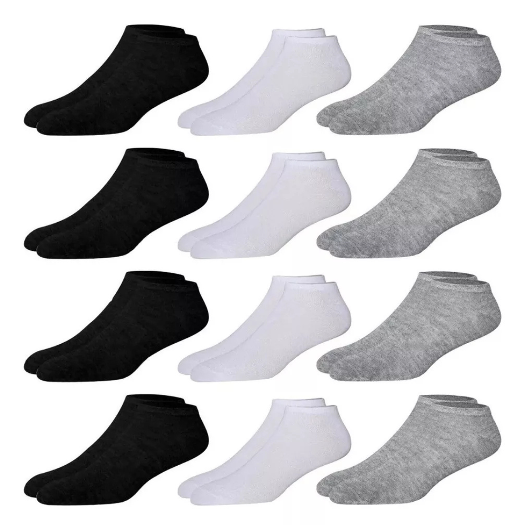 Kit 12 Pares de Meia Soquete