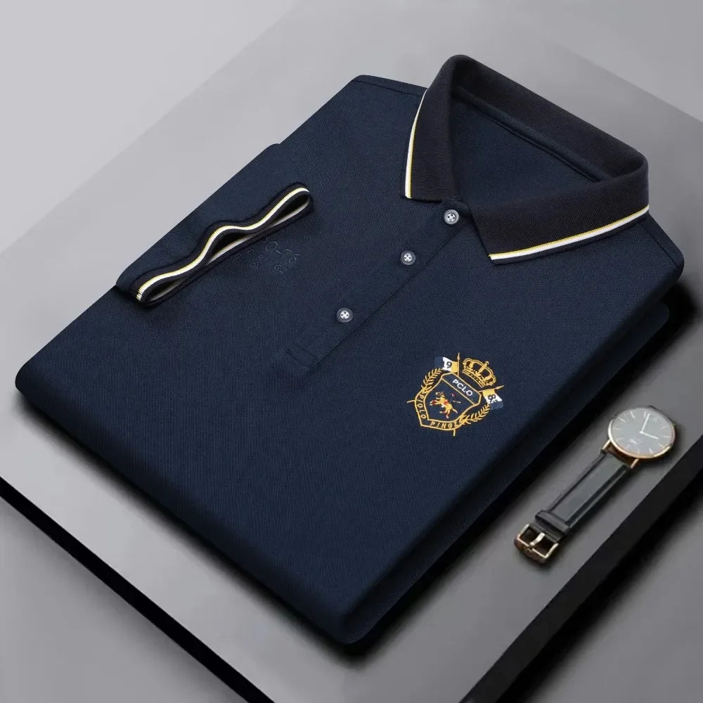 Prestige Polo Neck Button Up Short Sleeve Shirt CMK-302