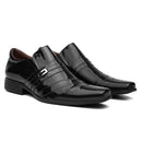 Sapato Social Verniz + Cinto + Carteira + Relógio de Ponteiro