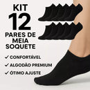 Kit 12 Pares de Meia Soquete